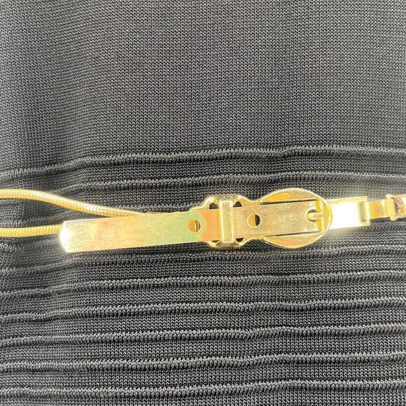 Vintage Snake Link Chain Buckle Closure Women Belt Sz S Disco Gold 1980s 90s - Picture 3 of 10